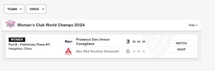 朱婷率科内利亚诺三连胜晋级四强 伤病历程成赛